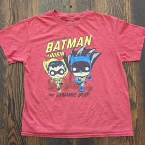 Pop Batman And Robin Red Graphic Tee